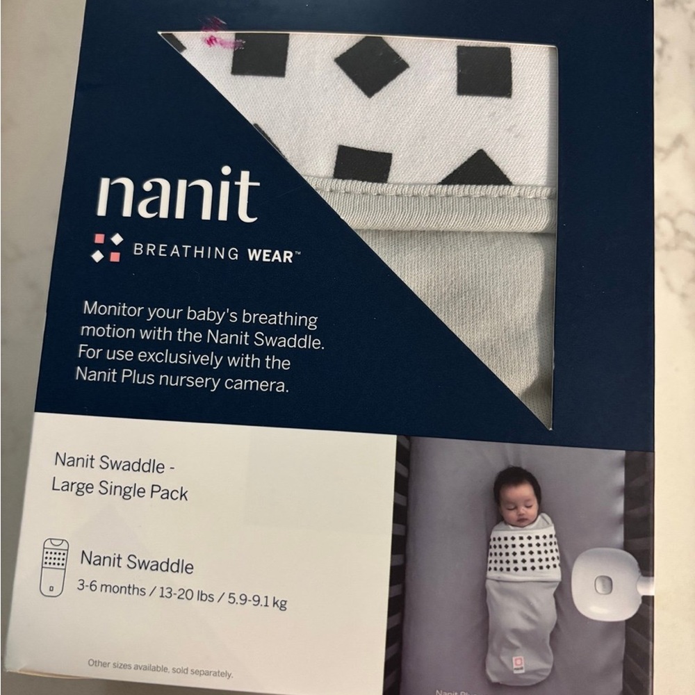 Nanit Swaddle Sleep Sack - Black and White